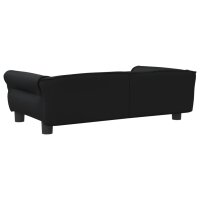 vidaXL Hundebett Schwarz 95x55x30 cm Kunstleder