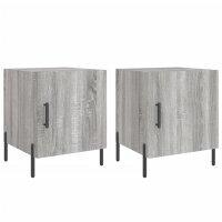 vidaXL Nachttische 2 Stk. Grau Sonoma 40x40x50 cm...