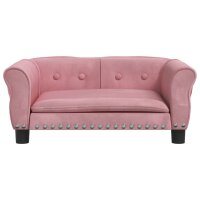 vidaXL Hundebett Rosa 70x45x30 cm Samt