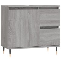 vidaXL Badschrank Grau Sonoma 65x33x60 cm Holzwerkstoff