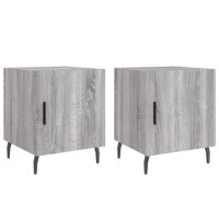 vidaXL Nachttische 2 Stk. Grau Sonoma 40x40x50 cm...