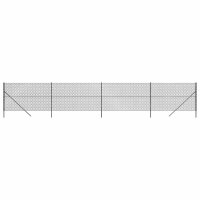 vidaXL Maschendrahtzaun Anthrazit 1,6x10 m