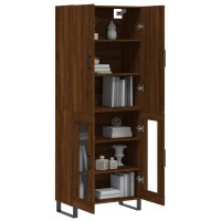 vidaXL Highboard Braun Eichen-Optik 69,5x34x180 cm Holzwerkstoff