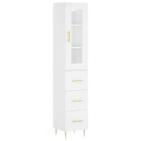 vidaXL Highboard Wei&szlig; 34,5x34x180 cm Holzwerkstoff