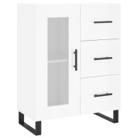 vidaXL Highboard Hochglanz-Wei&szlig; 69,5x34x180 cm Holzwerkstoff