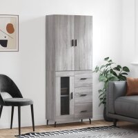 vidaXL Highboard Grau Sonoma 69,5x34x180 cm Holzwerkstoff