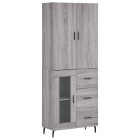 vidaXL Highboard Grau Sonoma 69,5x34x180 cm Holzwerkstoff