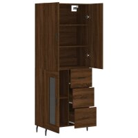 vidaXL Highboard Braun Eichen-Optik 69,5x34x180 cm Holzwerkstoff