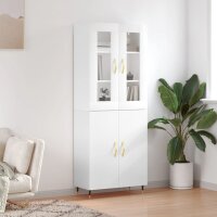 vidaXL Highboard Hochglanz-Weiß 69,5x34x180 cm...