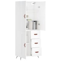 vidaXL Highboard Wei&szlig; 69,5x34x180 cm Holzwerkstoff