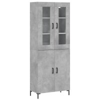 vidaXL Highboard Betongrau 69,5x34x180 cm Holzwerkstoff