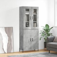 vidaXL Highboard Betongrau 69,5x34x180 cm Holzwerkstoff