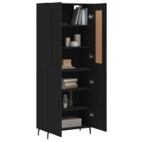 vidaXL Highboard Schwarz 69,5x34x180 cm Holzwerkstoff