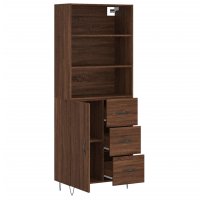 vidaXL Highboard Braun Eichen-Optik 69,5x34x180 cm Holzwerkstoff