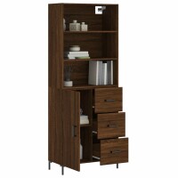 vidaXL Highboard Braun Eichen-Optik 69,5x34x180 cm Holzwerkstoff