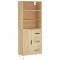 vidaXL Highboard Sonoma-Eiche 69,5x34x180 cm Holzwerkstoff