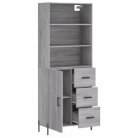 vidaXL Highboard Grau Sonoma 69,5x34x180 cm Holzwerkstoff