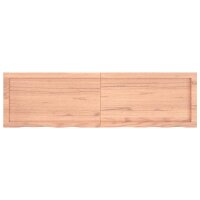 vidaXL Wandregal Hellbraun 140x40x6 cm Massivholz Eiche Behandelt