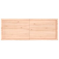 vidaXL Wandregal 160x60x4 cm Massivholz Eiche Unbehandelt