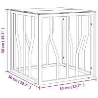 vidaXL Couchtisch Golden 50x50x50 cm Edelstahl und Glas