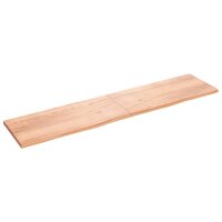 vidaXL Wandregal Hellbraun 220x50x4 cm Massivholz Eiche Behandelt