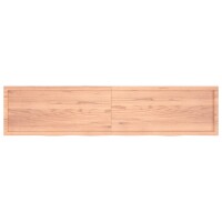 vidaXL Wandregal Hellbraun 220x50x4 cm Massivholz Eiche Behandelt