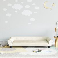 vidaXL Kindersofa Creme 100x50x26 cm Samt