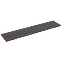 vidaXL Wandregal Dunkelgrau 220x50x4 cm Massivholz Eiche Behandelt