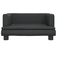 vidaXL Kindersofa Schwarz 60x40x30 cm Kunstleder