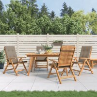 vidaXL Gartenst&uuml;hle mit Kissen 4 Stk. Massivholz Teak