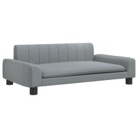 vidaXL Kindersofa Hellgrau 90x53x30 cm Stoff