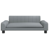 vidaXL Kindersofa Hellgrau 90x53x30 cm Stoff