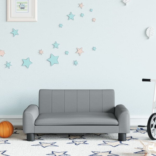 vidaXL Kindersofa Hellgrau 70x45x30 cm Stoff