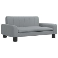 vidaXL Kindersofa Hellgrau 70x45x30 cm Stoff