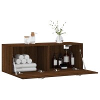 vidaXL Wandschrank Braun Eichen-Optik 100x36,5x35 cm Holzwerkstoff