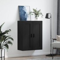 vidaXL Wandschrank Schwarz 69,5x34x90 cm Holzwerkstoff