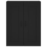 vidaXL Wandschrank Schwarz 69,5x34x90 cm Holzwerkstoff