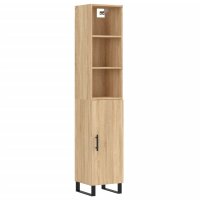 vidaXL Highboard Sonoma-Eiche 34,5x34x180 cm Holzwerkstoff