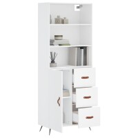 vidaXL Highboard Wei&szlig; 69,5x34x180 cm Holzwerkstoff