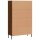 vidaXL Highboard Braun Eichen-Optik 69,5x31x115 cm Holzwerkstoff