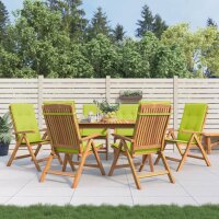 vidaXL Gartenst&uuml;hle mit Kissen 6 Stk. Massivholz Teak