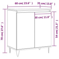 vidaXL Sideboard Wei&szlig; 60x35x70 cm Holzwerkstoff