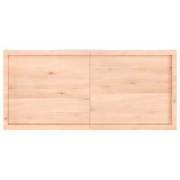 vidaXL Tischplatte 140x60x4 cm Massivholz Eiche Unbehandelt Baumkante