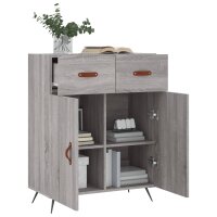 vidaXL Sideboard Grau Sonoma 69,5x34x90 cm Holzwerkstoff