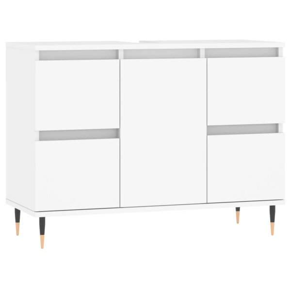 vidaXL Badschrank Wei&szlig; 80x33x60 cm Holzwerkstoff