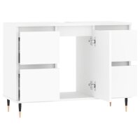 vidaXL Badschrank Wei&szlig; 80x33x60 cm Holzwerkstoff