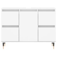 vidaXL Badschrank Wei&szlig; 80x33x60 cm Holzwerkstoff