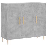 vidaXL Sideboard Betongrau 90x34x80 cm Holzwerkstoff