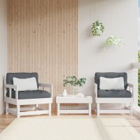 vidaXL Gartenstühle mit Kissen 2 Stk. Weiß...