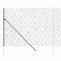 vidaXL Maschendrahtzaun Anthrazit 1,8x10 m